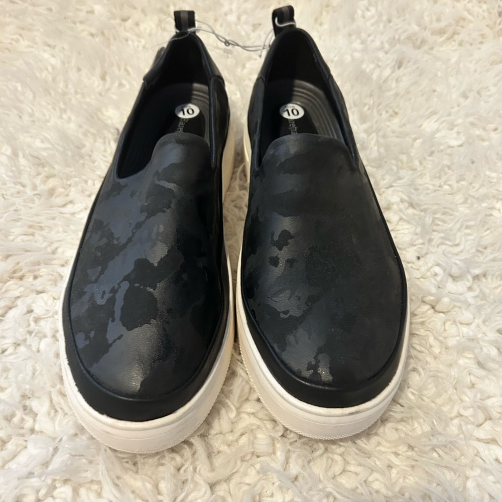 New Baretraps Nevin Black Faux Leather Camo Slip On Loafers was $50
